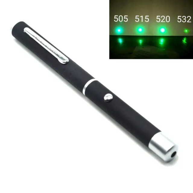 520nm 5mW Focus Dot Green Light Laser Pointer Handheld Pen Battery