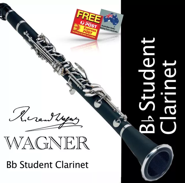 WAGNER Bb CLARINET • Brand New • EXCELLENT QUALITY • Case • FREE EXPRESS POST!