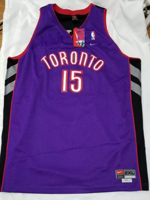 Vince Carter Toronto Raptors Nike Swingman Jersey Purple Sewn Men 2Xl New 2001