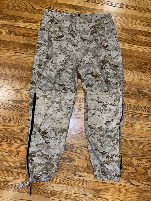 Issued USMC Desert MARPAT Lightweight Exposure Trousers GoreTex LARGE Reg NWOT