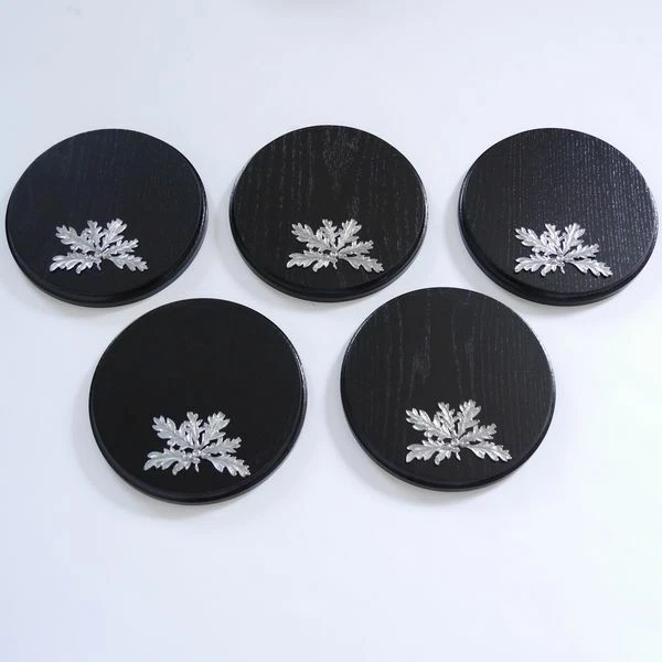 5 Pieza Keilerschilder Tablero Keiler Redondo Oscuro AF17cm + 5 X Hoja de Roble