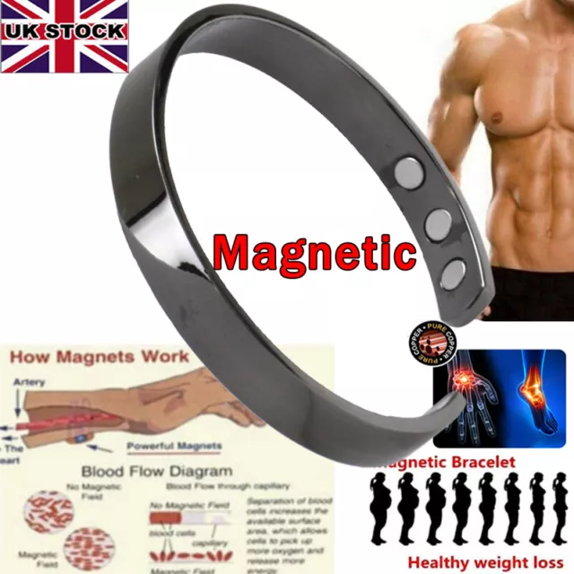 Ladies Copper Magnetic Bangle Bracelet Cuff Pain Relief Arthritis Carpel Tunnel
