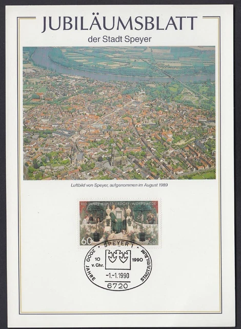 Vignette Jubiläumsblatt der Stadt Speyer 2000 Jahre Stadtjubiläum
