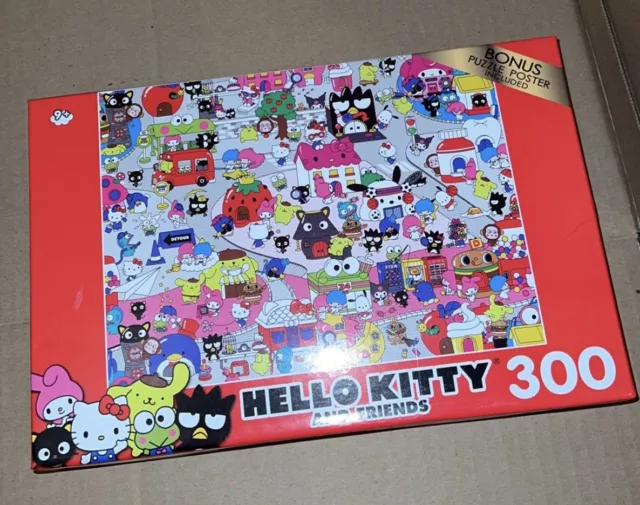 Sanrio Hello Kitty And Friends 300 Piece Puzzle + Bonus Poster New