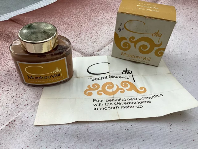 Vintage Coty Moisture Veil Liquid Makeup, Boxed, Circa 1970s