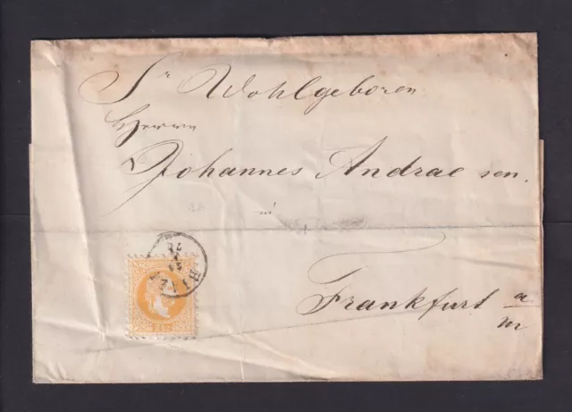 1872 - 2 Kr. auf Drucksachenbrief nach Frankfurt  (22110788)