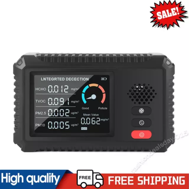 4 in 1 Digital Air Quality Monitor Sensor Mini Portable Detector for TVOC HCHO