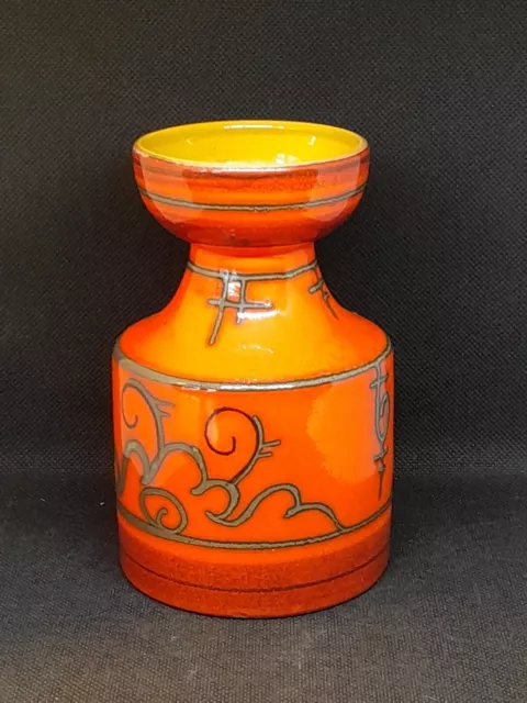 MCM 911 Flora Gouda Holland Art Pottery Tokio Design Orange Vase - 5.5” - Gauda