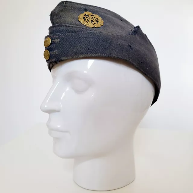 Ww2 Named Raf Side Cap British Army Field Service Hat Uniform Wwii Military