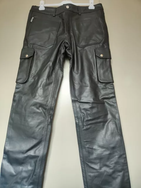 Mens leather trousers