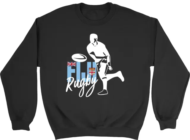 Fiji Rugby Kids Sweatshirt Supporters Fans World Cup Boys Girls Gift Jumper