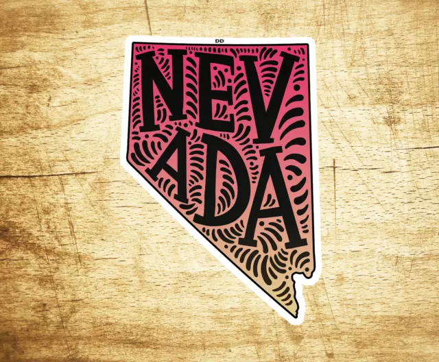 NEVADA State Decal Sticker Las Vegas Reno 3.75" x 2.75" Vinyl