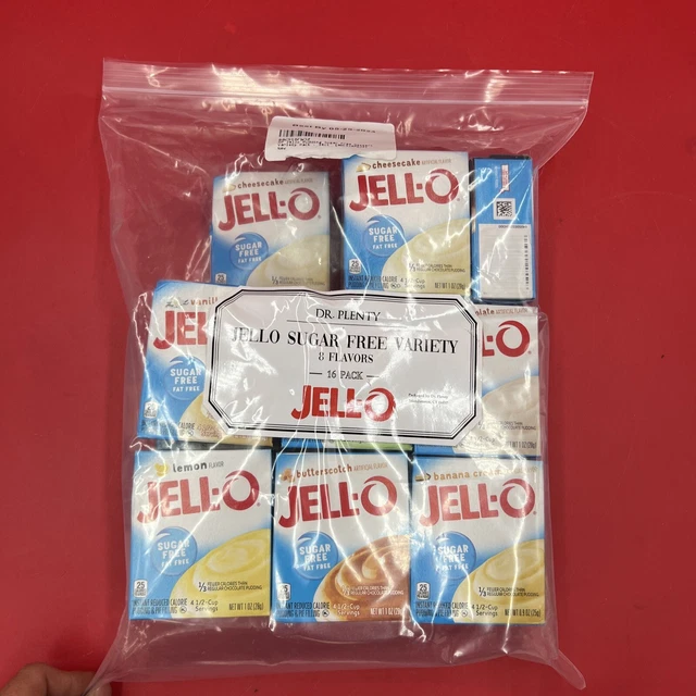 JELLO SUGAR FREE Combo Variety Pack Lot of 16 Pudding Jello 29.99
