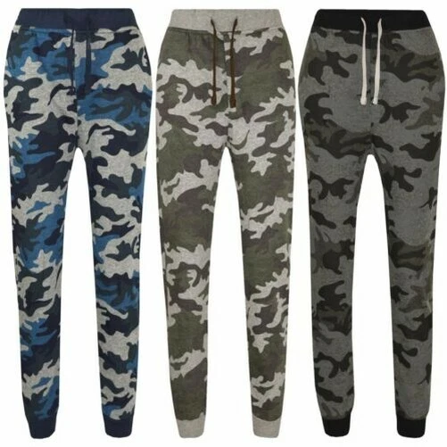 Bambine da Ragazzi Mimetico Pile Jogging Pantaloni Tuta Scuola Pantaloni