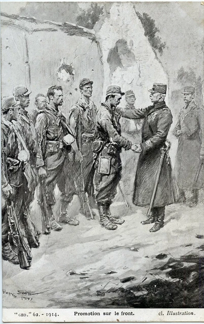 Ww1 // Cpa / Military War // Promotion On Frant
