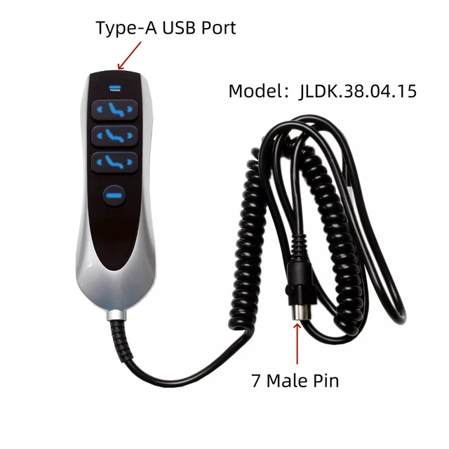 6-Button Remote Hand Control For Electric Hospital Beds Models 15033 & 15235