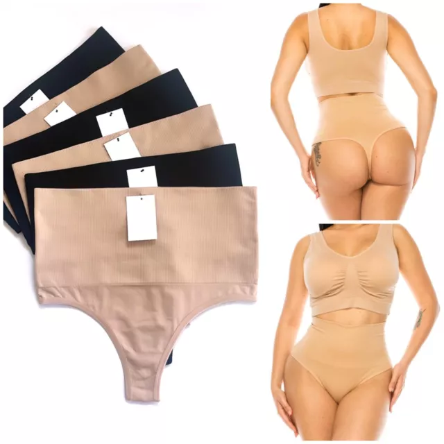 3/6 Pack Women High Waisted Briefs Bikini Panties Cotton Comfy 65 Underwear  S-2X