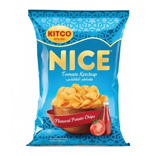 23 Pack X Kitco Nice Natural Potato Chips Tomato Ketchup Flavor 14 Gram