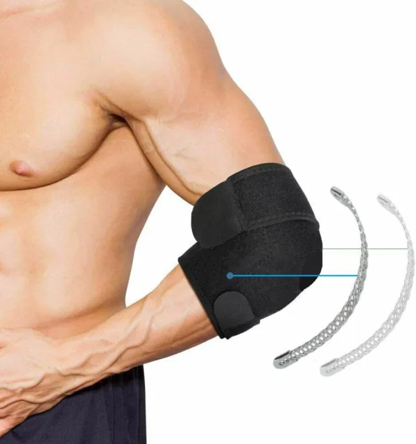 Neoprene adjustable ELBOW support tennis arthritis strap brace yc nhs use black