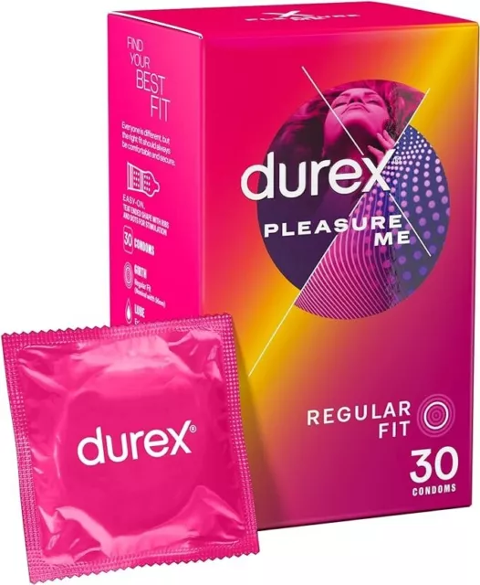 Official Durex Partner Pleasure Me Ribbed & Dotted 30 Bulk Pack Condoms AU*