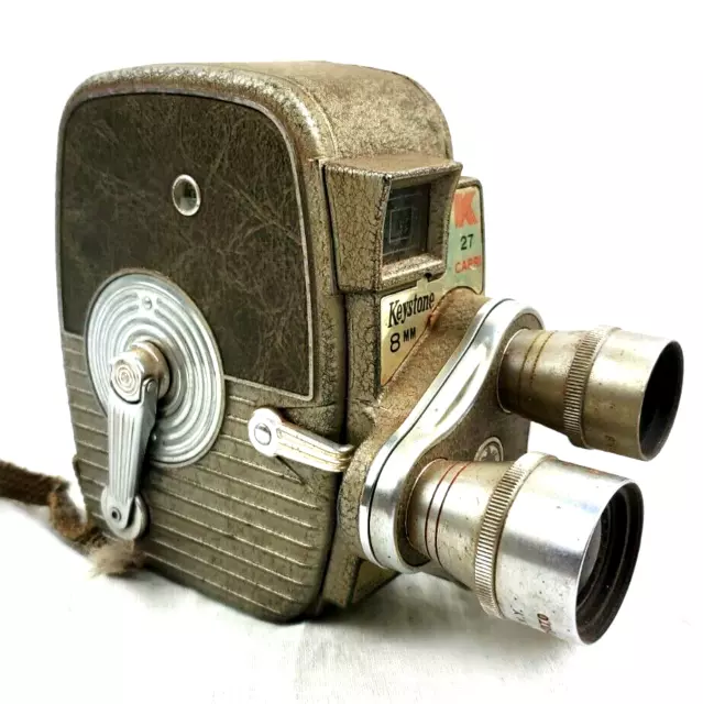 Vintage Keystone K-27 Capri Triple Turret 8mm Film Movie Camera