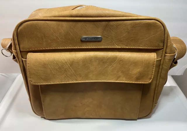 Vintage Samsonite Profile Tan Shoulder Tote Carry on Travel Luggage Bag