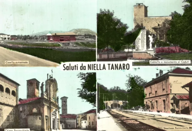 NIELLA TANARO, Cuneo - Saluti, Vedutine - Stazione Ferroviaria - VG - #003