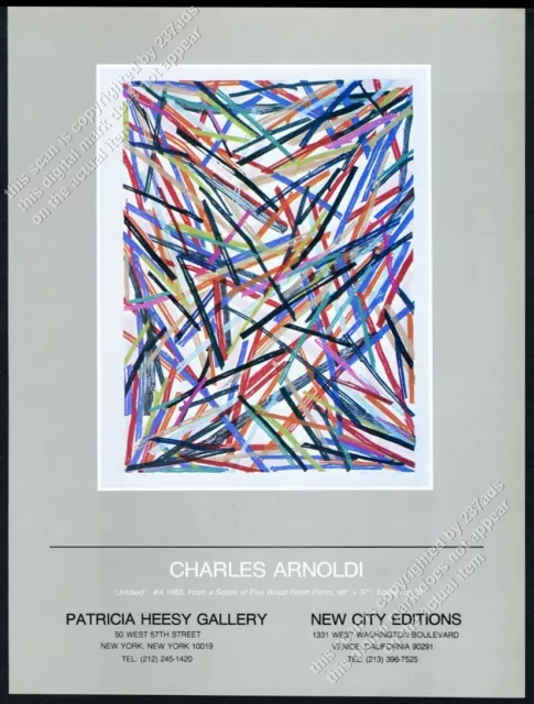 1983 Charles Arnoldi art NYC gallery vintage print ad