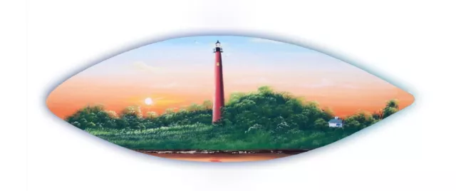 Jupiter Florida Inlet Lighthouse Surfboard Wall Art Hand painted handcrafted