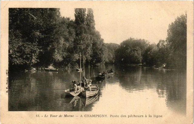 CPA AK Le Tour de Marne a CHAMPIGNY Poste des pecheurs a la ligne (600198)