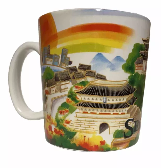 Starbucks Seoul Day Rainbow Coffee Mug Cup 2012 Korea Global Icon Series 16oz