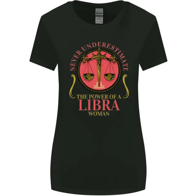 The Power Of A Libra Donna Stella Segno Donna più Ampia Taglio T-Shirt