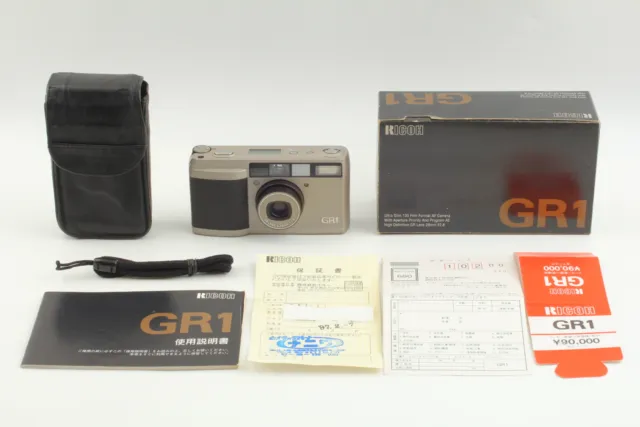 [Near MINT] Ricoh GR1V Silver Compact Point & Shoot 35mm Film Camera From JAPAN