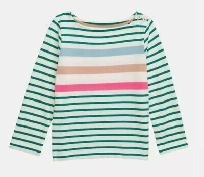 Girls age 2-3 years Ex Mini Boden Everyday Stripe Breton long sleeve Top