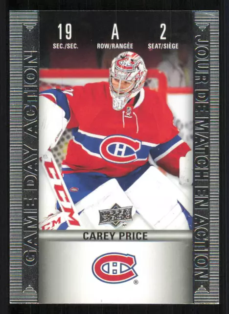 2019-20 Upper Deck Tim Hortons Historic Game Day Action #HGD2 Carey Price