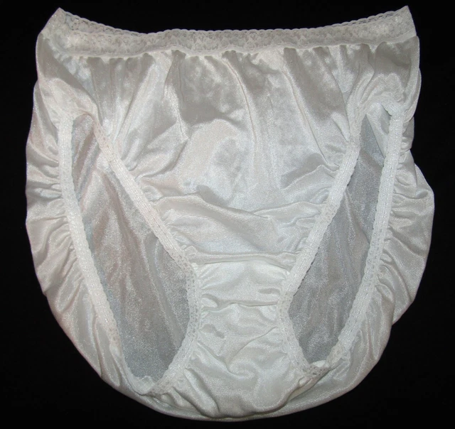 VINTAGE HANES SZ 10 Hi hip Granny Panties 1990's nylon Full coverage