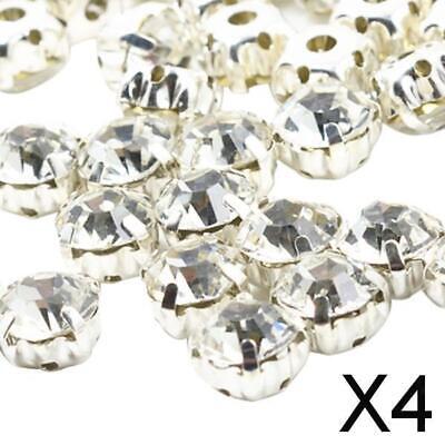 300x cristallo colorato Loose Beads sfere sfaccettate per cucire su Vestiti 6 mm 