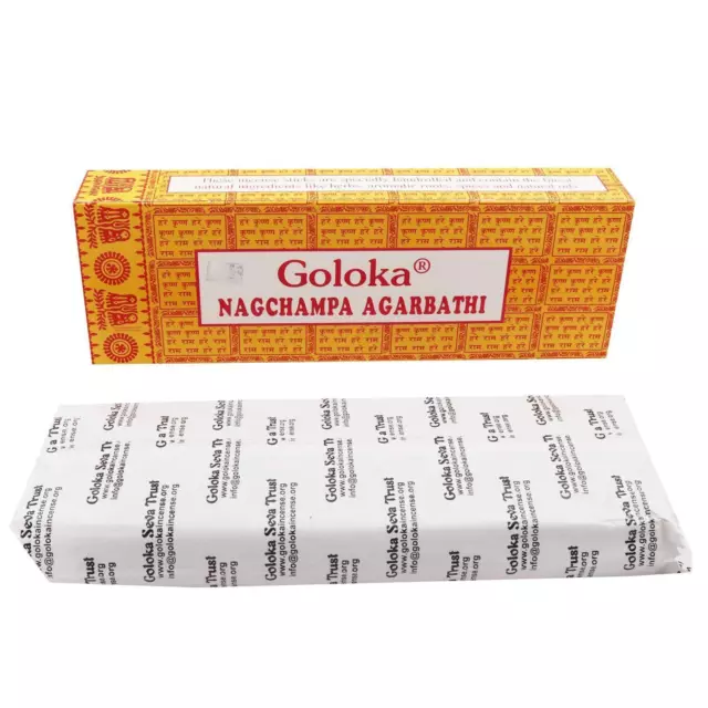 Goloka Nag Champa Incense Stick/Agarbathi Pack of 250 gm