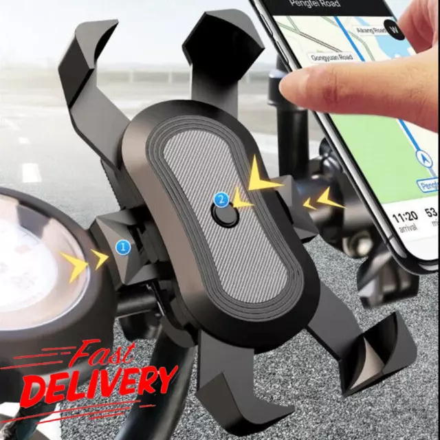 Mobile Phone Holder Mount Handlebar Stand Hold For Motorcycle Bicycle Bike MTB