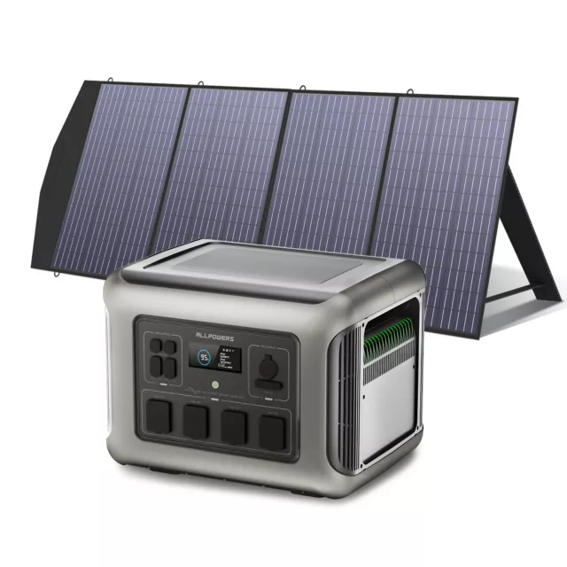 ALLPOWERS R2500 2016Wh Portable Power Station with 200W Solar Panel For Camping
