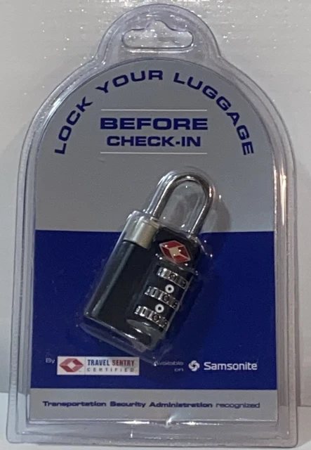 Samsonite Travel Sentry 3-Dial TSA Combination Lock Travel Luggage Lock *NEW*