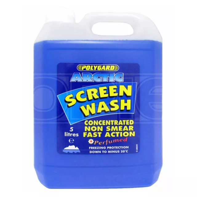 Polygard Arctic Screen Wash Concentrate -20C Smear-Free All Seasons 5 Litres 5L