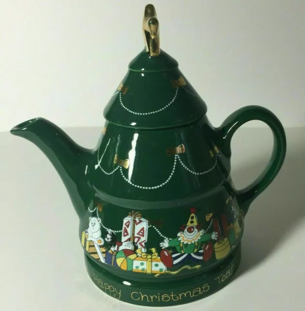 ❀ڿڰۣ❀ WADE English Life HAPPY CHRISTMAS TEAPOT By Barry Smith & Barbara Wootten