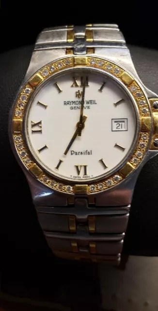 Raymond Weil Parsifal Automatic Two Tone 18K Gold Men's Watch with 32 diamonds