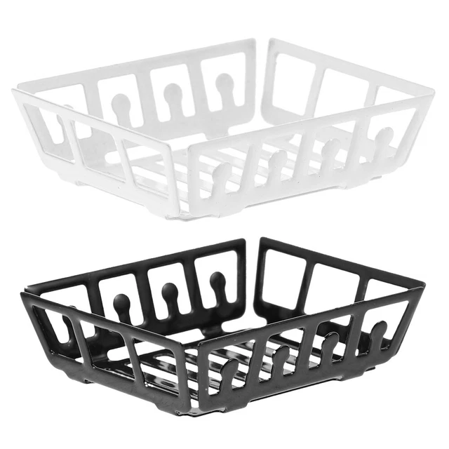 2 Pcs Panier De Maison Poupée Rangement Décorations Salle Bain