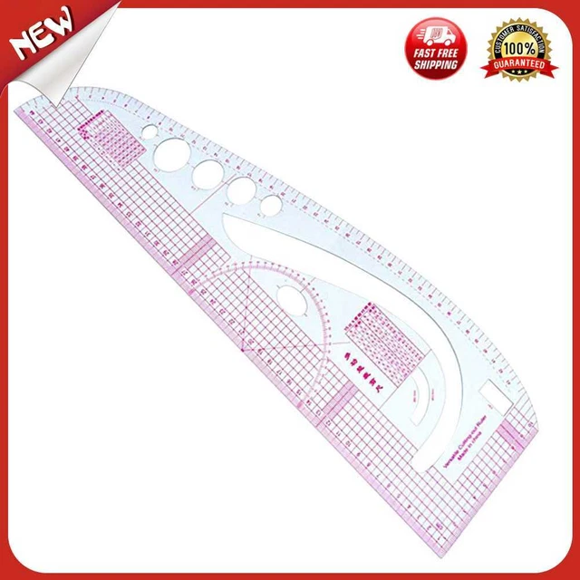 es 1pc 45x13cm Plastic Curve Ruler Drawing Tailor Measuring Yardstick Sewing Too