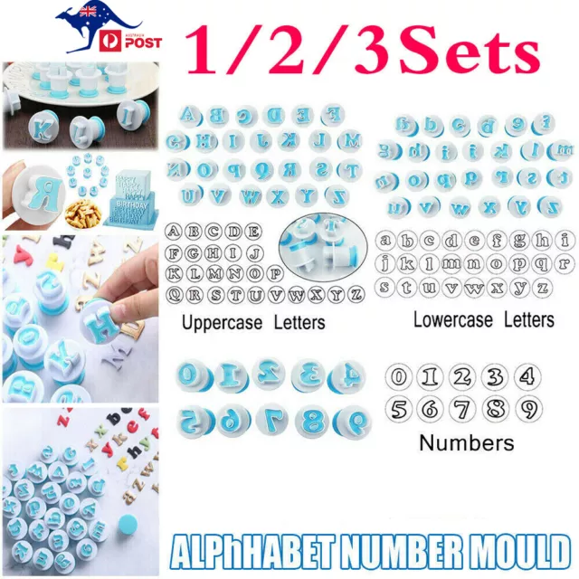 26 Alphabet Number Letter Fondant Icing Cutter Mould Molds Cake Decorating Tool