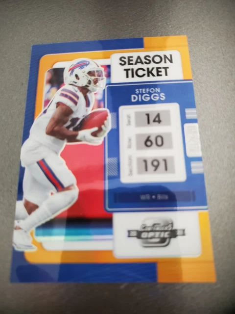 2021 Contenders Optic #19 Stefon Diggs Season Ticket Orange Prizm  /50