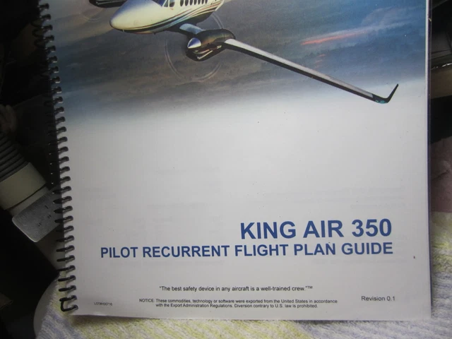 BEECHCRAFT KING AIR 350 Pilot Recurrent Fight Plan Guide Rev 0.1 $27.09