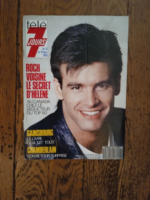 MAGAZINE TÉLÉ 7 jours de 1990-Roch Voisine,Serge Gainsbourg,Richard ...
